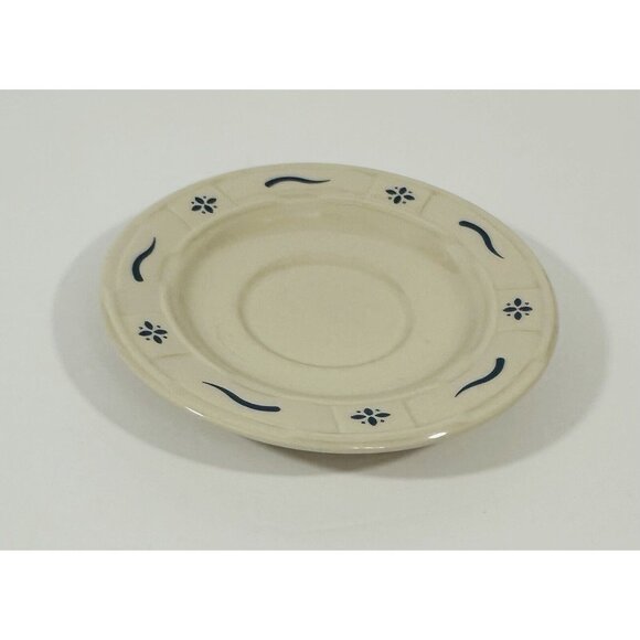 Longaberger Pottery Saucer Plate Woven Traditions Classic Heritage Blue USA - Picture 5 of 8